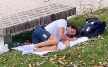 Ceccon dorme sul prato, Fin: "Solo pisolino"