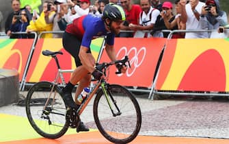 epa05470430 Dan Craven of Namibia at the start of the men's Individual Time Trial of the Rio 2016 Olympic Games Road Cycling events at Pontal in Rio de Janeiro, Brazil, 10 August 2016.  EPA/ALEJANDRO ERNESTO