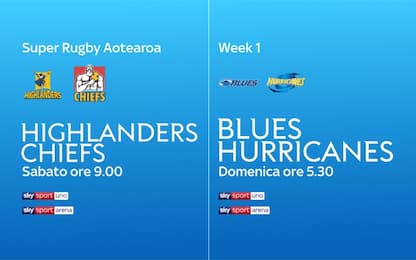Weekend di Super Rugby, live su Sky Sport