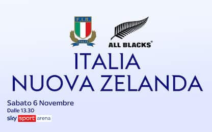 L'Italia affronta gli All Blacks LIVE su Sky