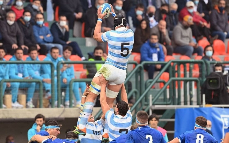 Rugby, partido amistoso: Italia-Argentina 16-37.  Destacar