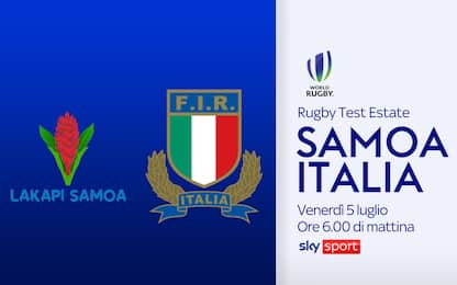 Test match, l'Italia sfida Samoa live su Sky