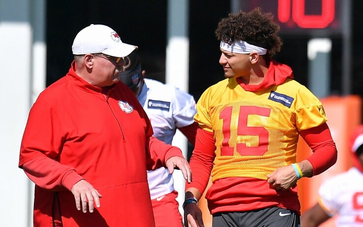 Andy Reid e Patrick Mahomes Andy Reid e Patrick Mahomes
