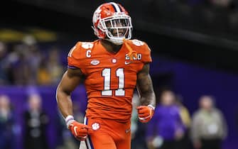 NEW ORLEANS, LA - JANUARY 13: Linebacker Isaiah Simmons #11 of the Clemson Tigers during the College Football Playoff National Championship game against the LSU Tigers at the Mercedes-Benz Superdome on January 13, 2020 in New Orleans, Louisiana. LSU defeated Clemson 42 to 25. (Photo by Don Juan Moore/Getty Images)