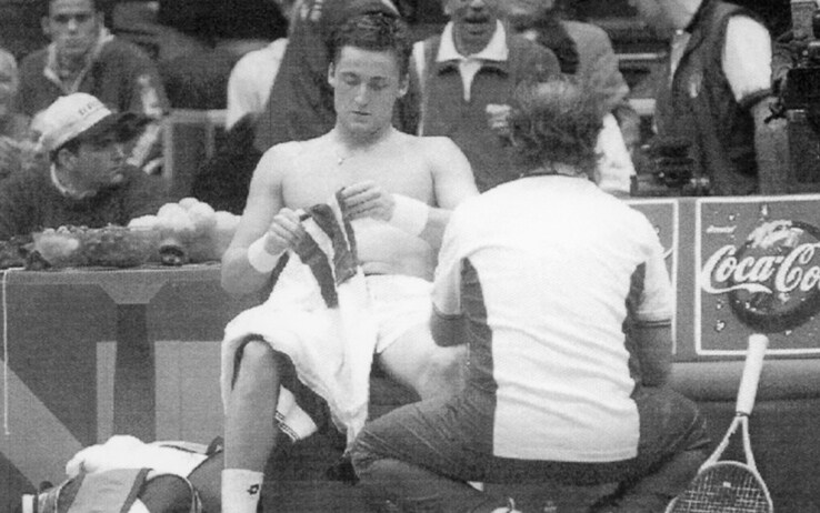 Andrea Gaudenzi nella finale di Coppa Davis del 1998 gaudenzi