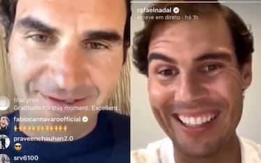 Federer-Nadal, show anche su Instagram. VIDEO
