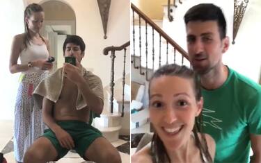 Djokovic dal barbiere: è la moglie Jelena! VIDEO