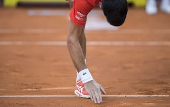 MADRID, SPAIN - MAY 12: Mutua Madrid Open Novak Djokovic during the    match between Mutua Madrid Open Masters v day 9 on May 12, 2019 in Madrid Spain (Photo by David S. Bustamante/Soccrates/Getty Images)