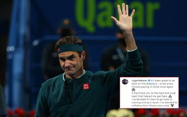 Federer, no a Dubai: "Meglio tornare ad allenarmi"