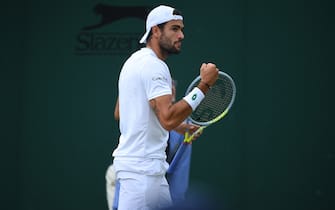 Matteo Berrettini (ITA) during his third round match at the 2021 Wimbledon Championships at the AELTC in London, UK on July 3, 2021. Photo by Corinne Dubreuil/ABACAPRESS.COM
