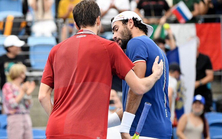 Medvedev e Berrettini a fine match