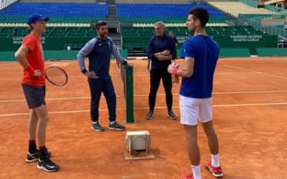 Sinner-Djokovic, allenamento verso Montecarlo