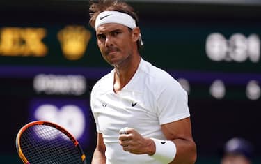 Rafael Nadal in action against Francisco Cerundolo on day two of the 2022 Wimbledon Championships at the All England Lawn Tennis and Croquet Club, Wimbledon. Picture date: Tuesday June 28, 2022.