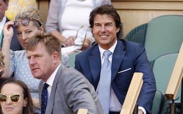 Tom Cruise in the Royal Box on day thirteen of the 2022 Wimbledon Championships at the All England Lawn Tennis and Croquet Club, Wimbledon. Picture date: Saturday July 9, 2022.