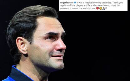 Federer ringrazia sui social: "Serata magica"