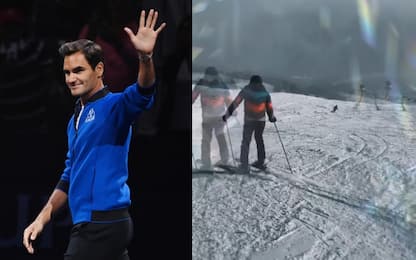 Federer torna a sciare dopo 15 anni: "Che bello!"