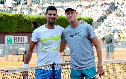 Sinner e Djokovic si allenano insieme per ATP Roma