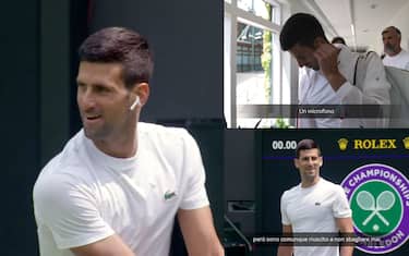 Ascolta Djokovic mentre si allena a Wimbledon