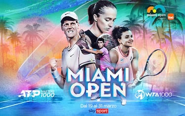 Miami, i tornei ATP e WTA sono in diretta su Sky