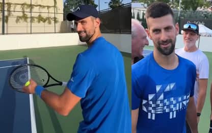 Djokovic si allena in campo: "Mi sei mancato"