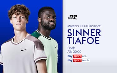 Sinner-Tiafoe in finale: dopo mezzanotte su Sky