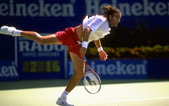 22 Jan 1999:  Patrick Rafter of Australia in action during the Australian Open at Melbourne Park in Melbourne, Australia. \ Mandatory Credit: Clive Mason /Allsport