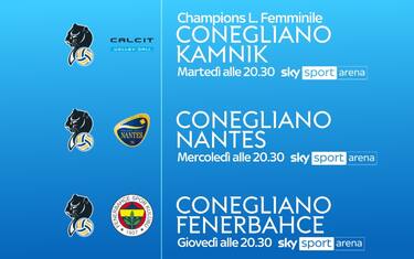 Volley, torna la Champions. Conegliano su Sky
