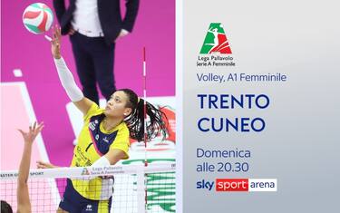 Volley femminile, domenica su Sky Trento-Cuneo