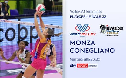 Monza-Conegliano: gara 2 alle 20.30 LIVE su Sky