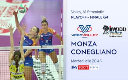Volley, Monza-Conegliano: oggi gara 4 LIVE su Sky