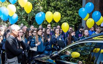 Foto Claudio Furlan/LaPresse
18 - 04 - 2023 Milano , Italia - Cronaca - Cerimonia funebre della pallavolista Julia Ituma presso la Parrocchia San Filippo Neri


Photo Claudio Furlan/LaPresse
18 - 04 - 2023 Milan , Italy - News - Funeral ceremony of volleyball player Julia Ituma at San Filippo Neri Parish