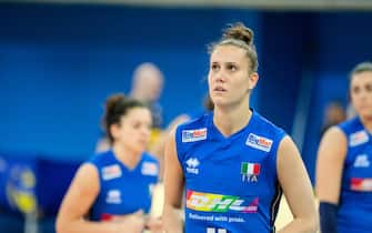 Lanciano, Italy. 22nd May, 2023. Anna Danesi of Italy seen during the DHL Test Match Tournament womenís volleyball between Italy and Croatia at Palazzetto dello Sport. Final score; Italy 3:1 Croatia. Credit: SOPA Images Limited/Alamy Live News
