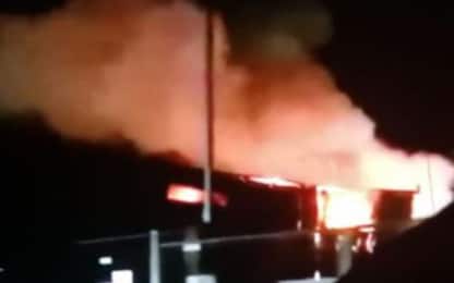 Incendio in capannone azienda nel Foggiano