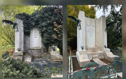 Restauro monumento funebre aviatore Pico Cavalieri a Ferrara