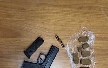 Armi:pistola e munizioni trovate e sequestrate da Cc Cassano