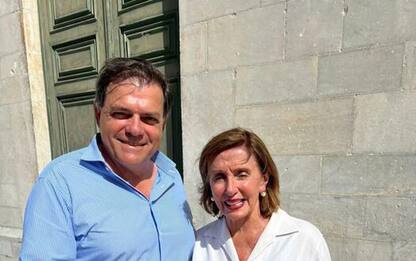 Nancy Pelosi in visita a Pietrasanta