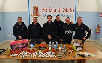 Capodanno, Polizia Pescara sequestra 16 kg botti, un arresto
