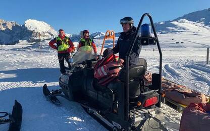Scialpinisti travolti da valanga sull'Alpe di Siusi,in salvo