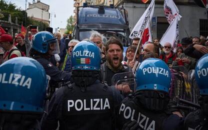 1 Maggio: scontri tra sindacati e No Green pass al corteo di Trieste