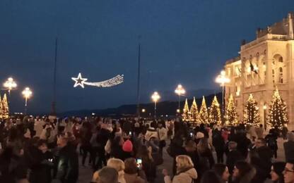Natale: Trieste si accende di luci, 24 abeti in piazza Unità
