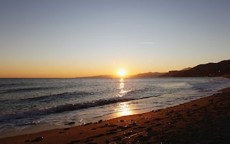 136142375 FINALE LIGURE, ITALY - DECEMBER 27: A general view of the Ligurian Riviera at sunset on December 27, 2011 in Finale Ligure, Italy. Finale Ligure is a commune in the Province of Savona, divided into three boroughs called Finale Ligure Marina, Finalpia and Finalborgo. (Photo by Vittorio Zunino Celotto/Getty Images)