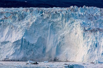 The Eqi Glacier in west Greenland, which ends in the fiord 80 kilometres north of Ilulissat on  July 2, 2016.
Eqip Sermia, an ocean-terminating glacier, shows lots calving of iceberg. In some cases, these calving events can cause tsunami waves. Greenland//KONRADK_cryosphere-013/1909240911/Credit:KONRAD K./SIPA/1909240913 ( - 2019-09-24, KONRAD K./SIPA / IPA) p.s. la foto e' utilizzabile nel rispetto del contesto in cui e' stata scattata, e senza intento diffamatorio del decoro delle persone rappresentate
