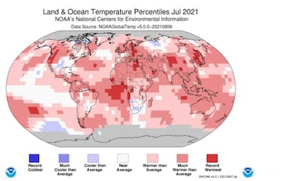 Agenzia Usa: luglio 2021 il mese più caldo mai registrato sulla Terra