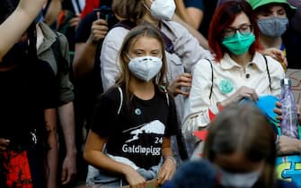 Greta Thunberg alla manifestazione di Milano Fridays for future