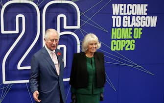 GLASGOW, SCOTLAND - NOVEMBER 01: Britain's Prince Charles, Prince of Wales and Camilla, Duchess of Cornwall, arrive for the UN Climate Change Conference COP26 at SECC on November 1, 2021 in Glasgow, Scotland. 2021 sees the 26th United Nations Climate Change Conference. The conference will run from 31 October for two weeks, finishing on 12 November. It was meant to take place in 2020 but was delayed due to the Covid-19 pandemic. (Photo by Phil Noble - Pool/Getty Images)