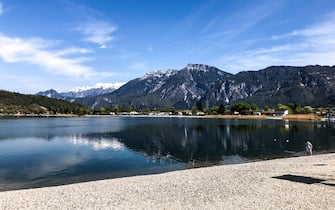View of Lake Caldonazzo, Trentino Alto Adige , Italy, on 19 April 2019. (Photo by Mairo Cinquetti/NurPhoto via Getty Images)