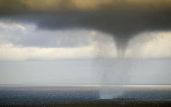 ITALY - NOVEMBER 04:  A tornado over the Ligurian Sea, near to the coast, Italy. (Photo by DeAgostini/Getty Images)