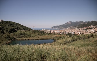 SALERNO, ITALY - JUNE 19: General view of Lake Brignano near the city area on June 19, 2022 in Salerno, Italy. In Italy, the latest ISPRA report published in July 2021, denounces the continuous loss of soil in a country that has various emergencies including: hydrogeological risks, desertification risk, loss of water resources, increase in average temperatures in cities due to continuous overbuilding. (Photo by Ivan Romano/Getty Images)