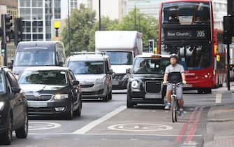 Morning traffic on the Marylebone flyover in London, as union members take part in a fresh strike over jobs, pay and conditions. Picture date: Wednesday July 27, 2022. (Photo by James Manning/PA Images via Getty Images)