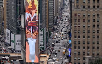 A general view shows traffic and pedestrians on a street in New York on June 21, 2022. (Photo by Ed JONES / AFP) (Photo by ED JONES/AFP via Getty Images)